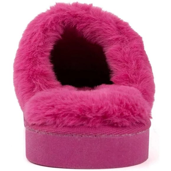 Juicy Couture 6 Kisses Magenta Slide Slipper Sandals Faux Fur Women's Sizes New - Picture 10 of 13